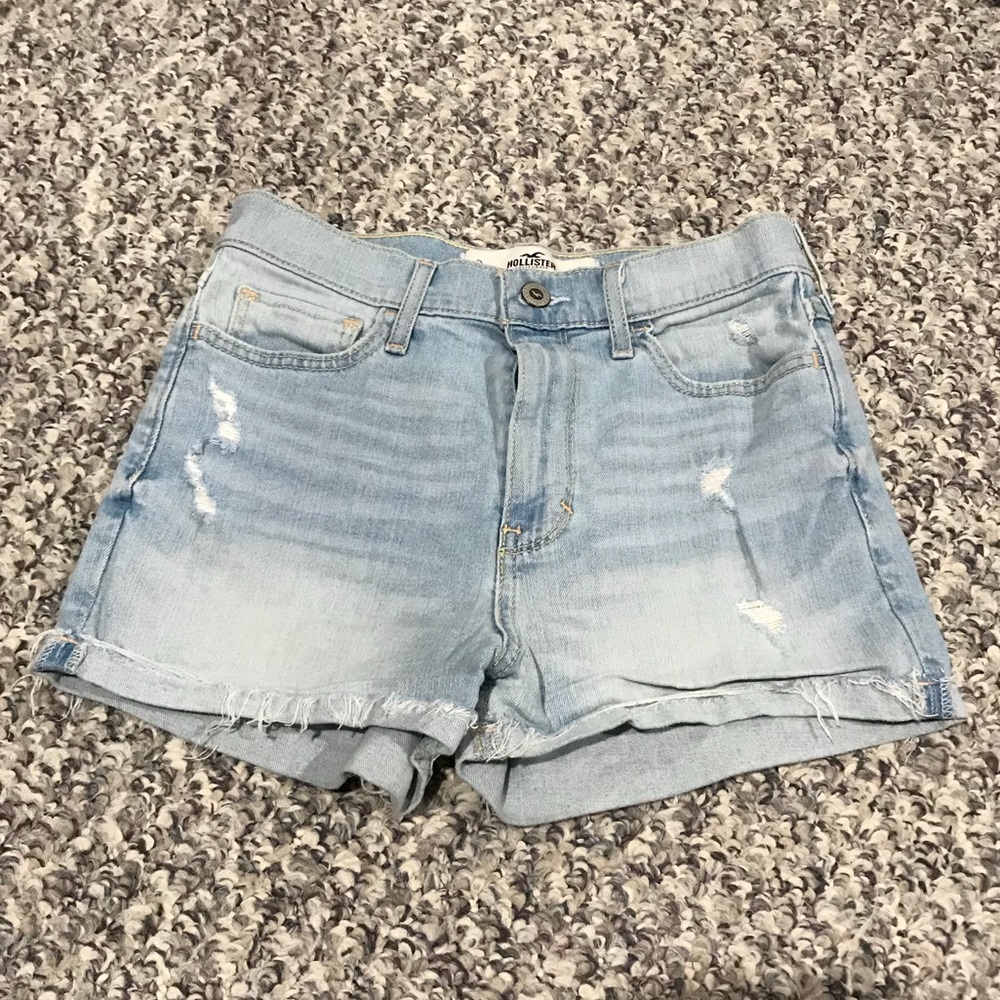 High waisted jean shorts